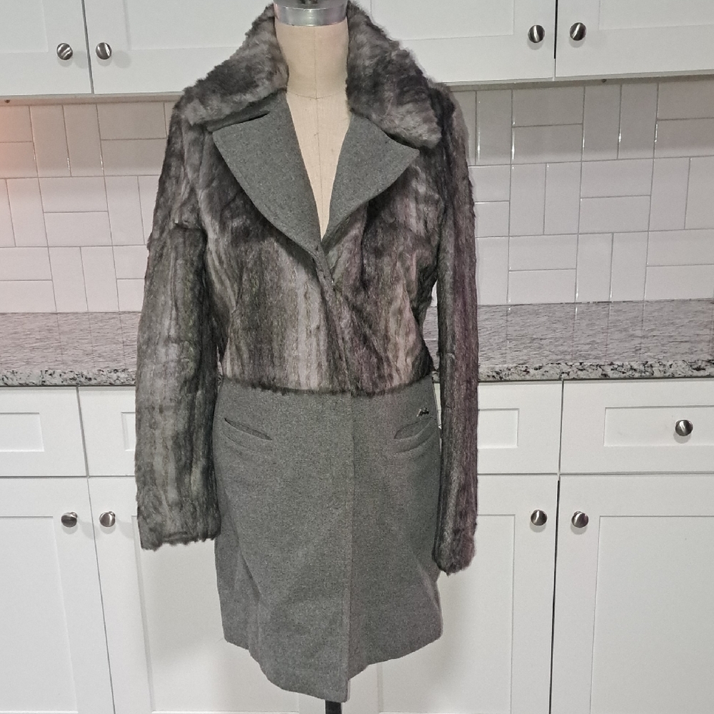 Miss Sixty Gray and Black Teddy Jacket